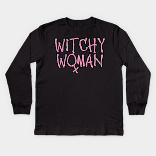 Wiccan Occult Witchcraft Witchy Woman Kids Long Sleeve T-Shirt